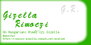 gizella rimoczi business card